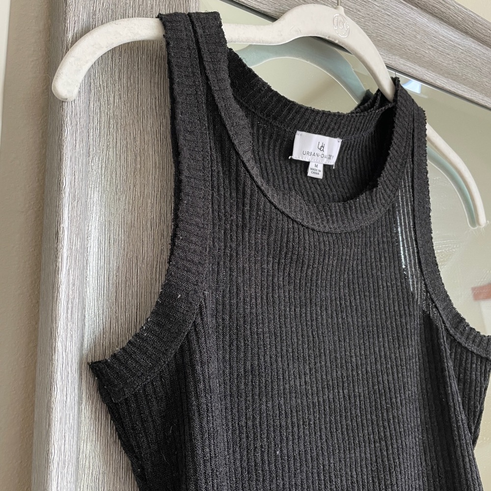 Black Knitted Racerback Tank - Picture 5 of 6